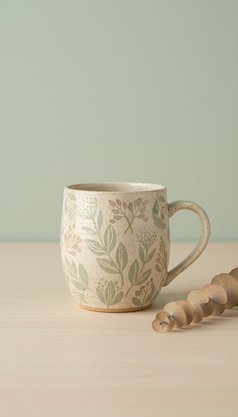 Ceramic Blessings Vase With Embossed Verse